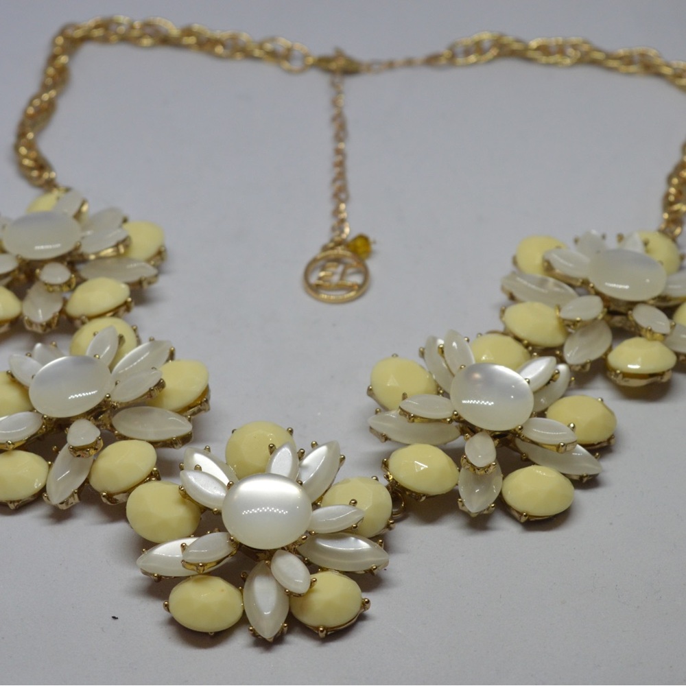 COPY - Statement necklace with floral pattern.